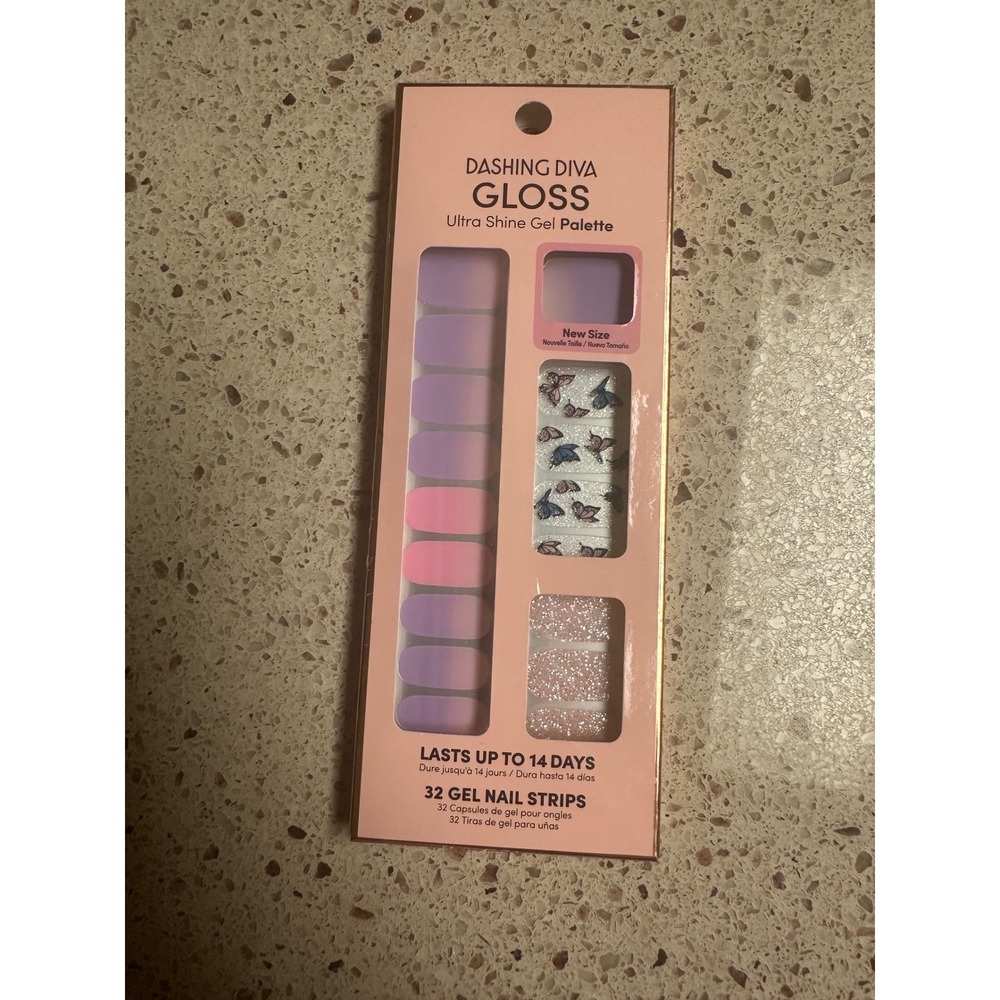 Dashing Diva Gloss Ultra Shine Gel Palette Butterfly Effect 32 Gel Nail Strips